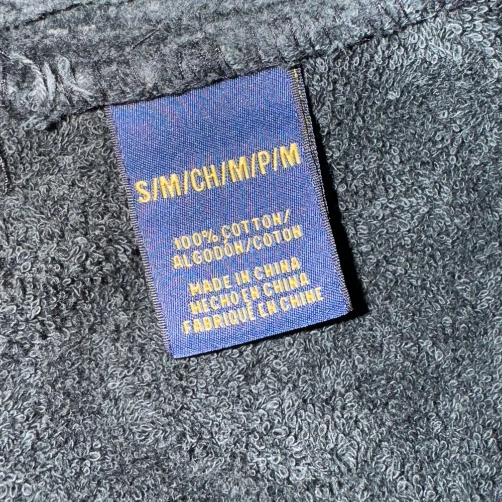Polo ralph Lauren dark green cotton Textured bathrobe size S/M